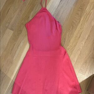 Cult Gaia Vibrant Pink Backless Dress